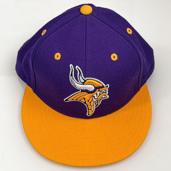 Mitchell & Ness Minnesota Vikings 2 Tone Fitted Hat Cap NFL 7 1/4 - Picture 2 of 9
